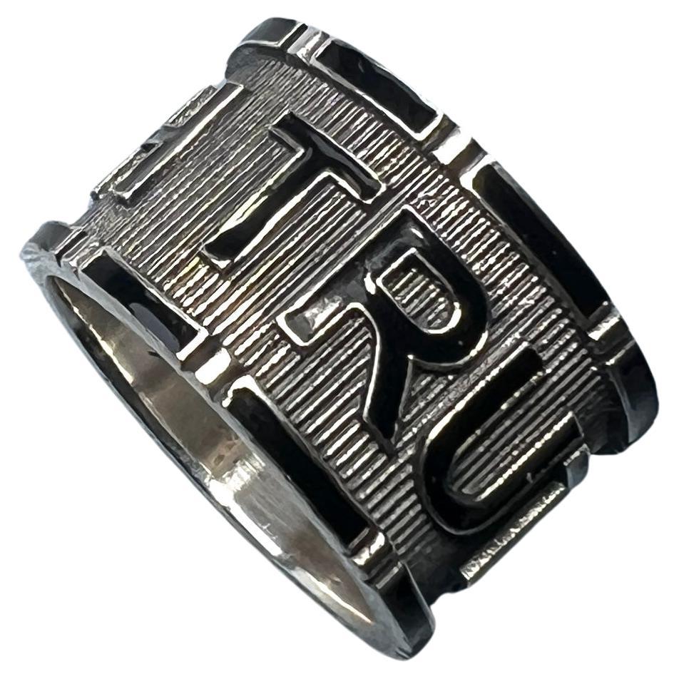 Anillo Signet Verdad Estilo Memento Mori Plata de Ley en venta