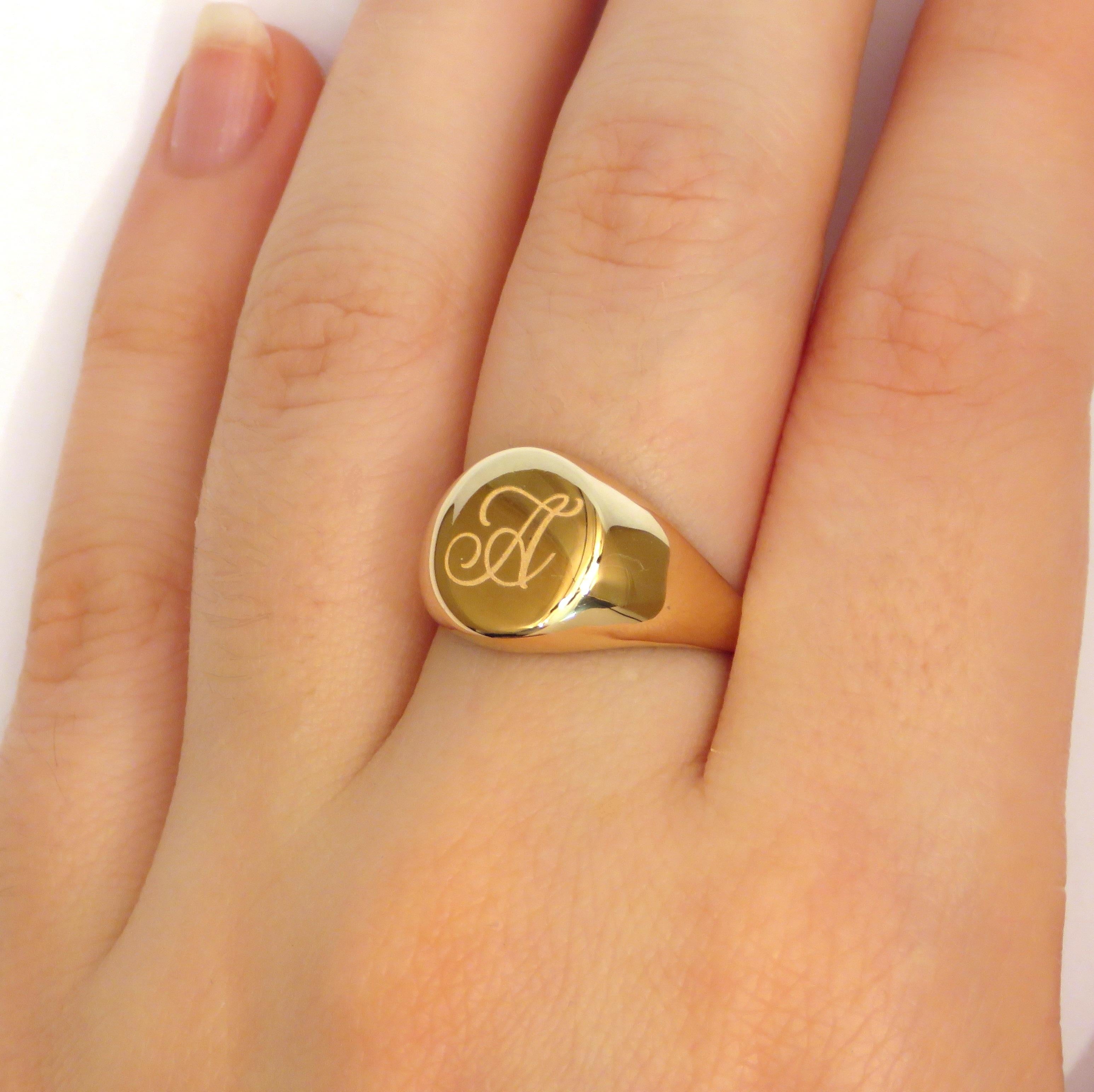 rose gold personalized ring