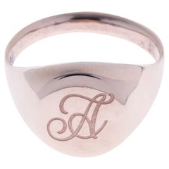 Signet Rose Gold Custom Ring Handcrafted in Italy by Botta Gioielli