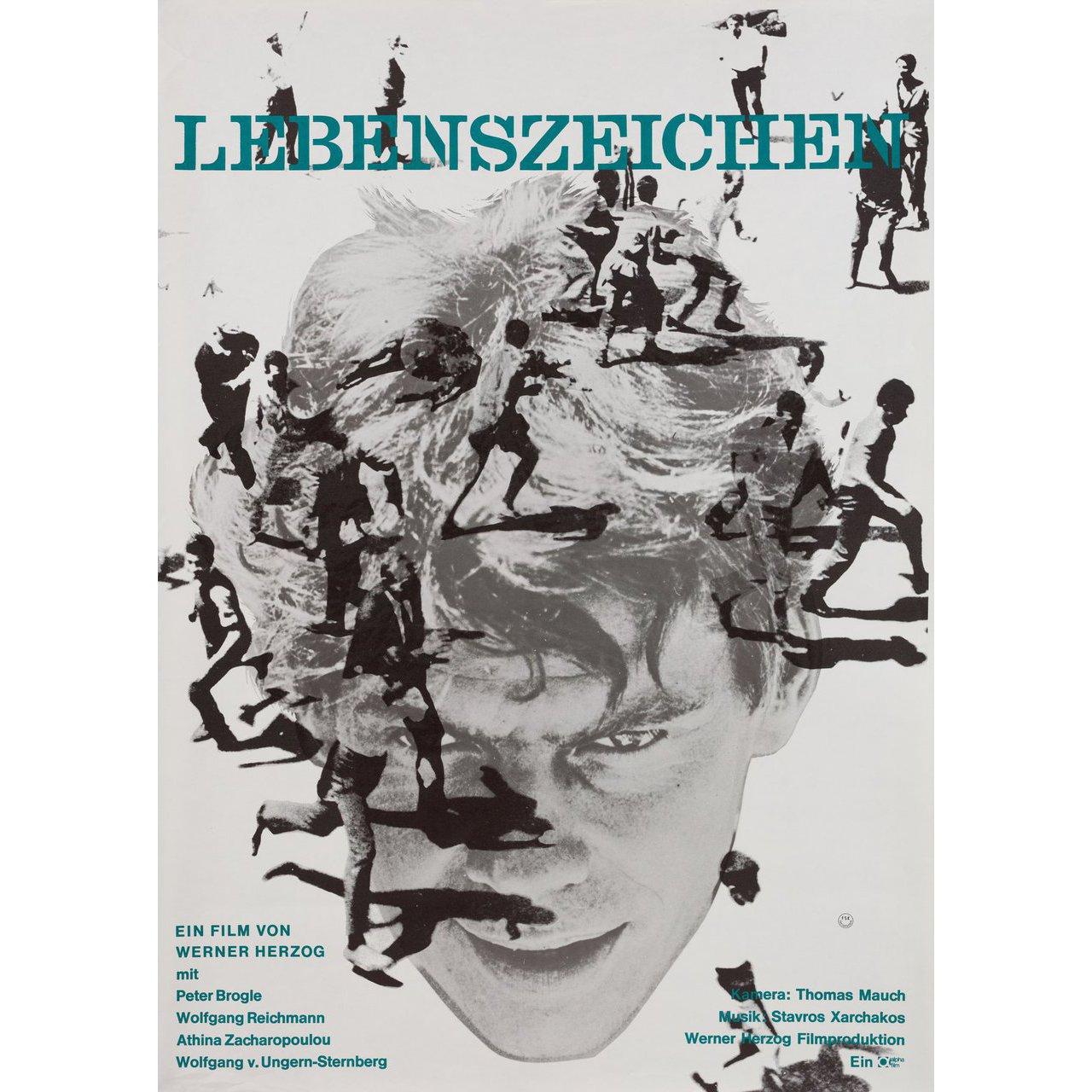 Original 1991 German A1 poster for the 1968 film Signs of Life (Lebenszeichen) directed by Werner Herzog with Peter Brogle / Wolfgang Reichmann / Athina Zacharopoulou. Very Good-Fine condition, rolled. Please note: the size is stated in inches and