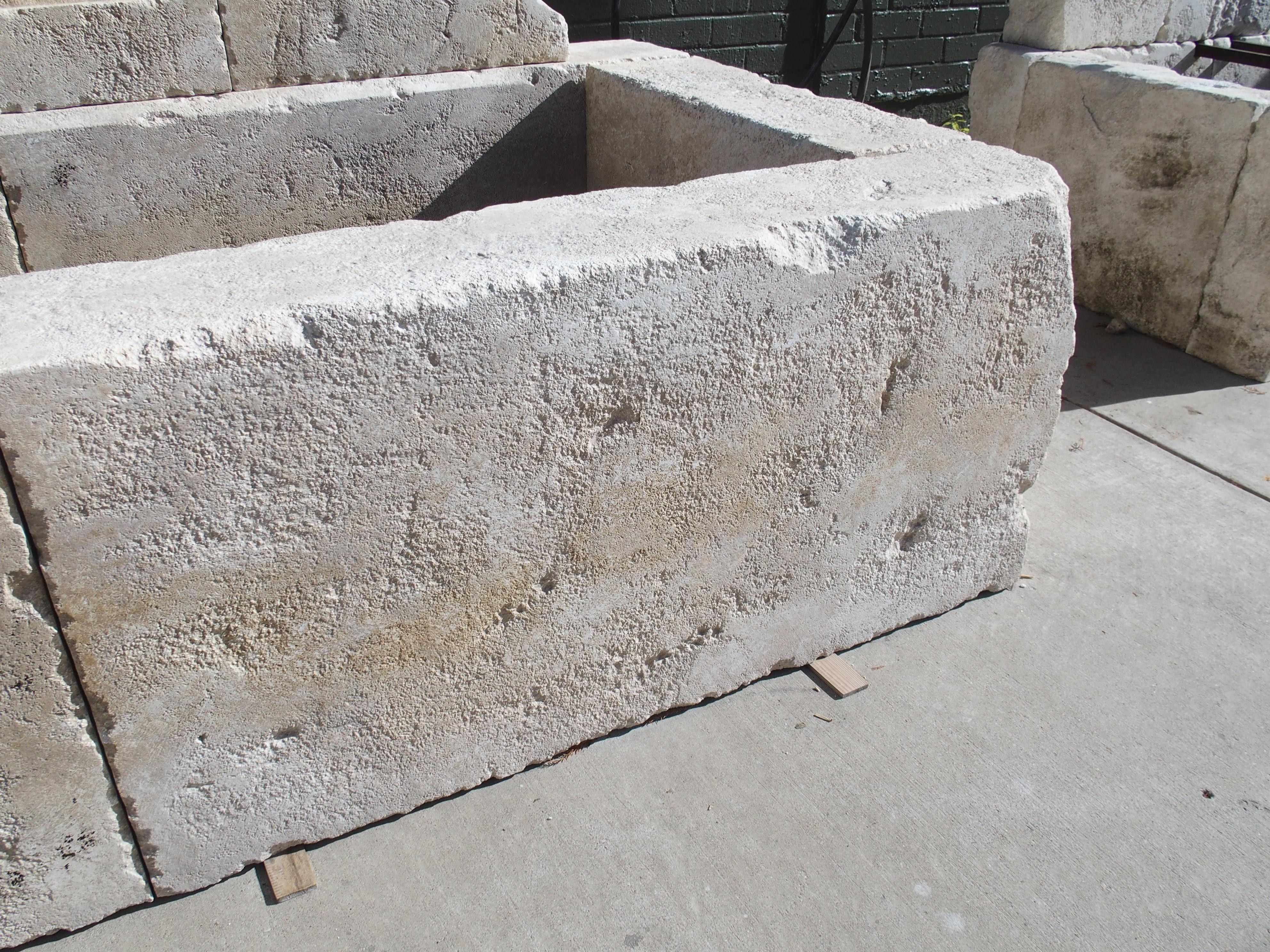 Sigonce Large Carved Spill Bowl Limestone Wall Fountain from Provence, France For Sale 6