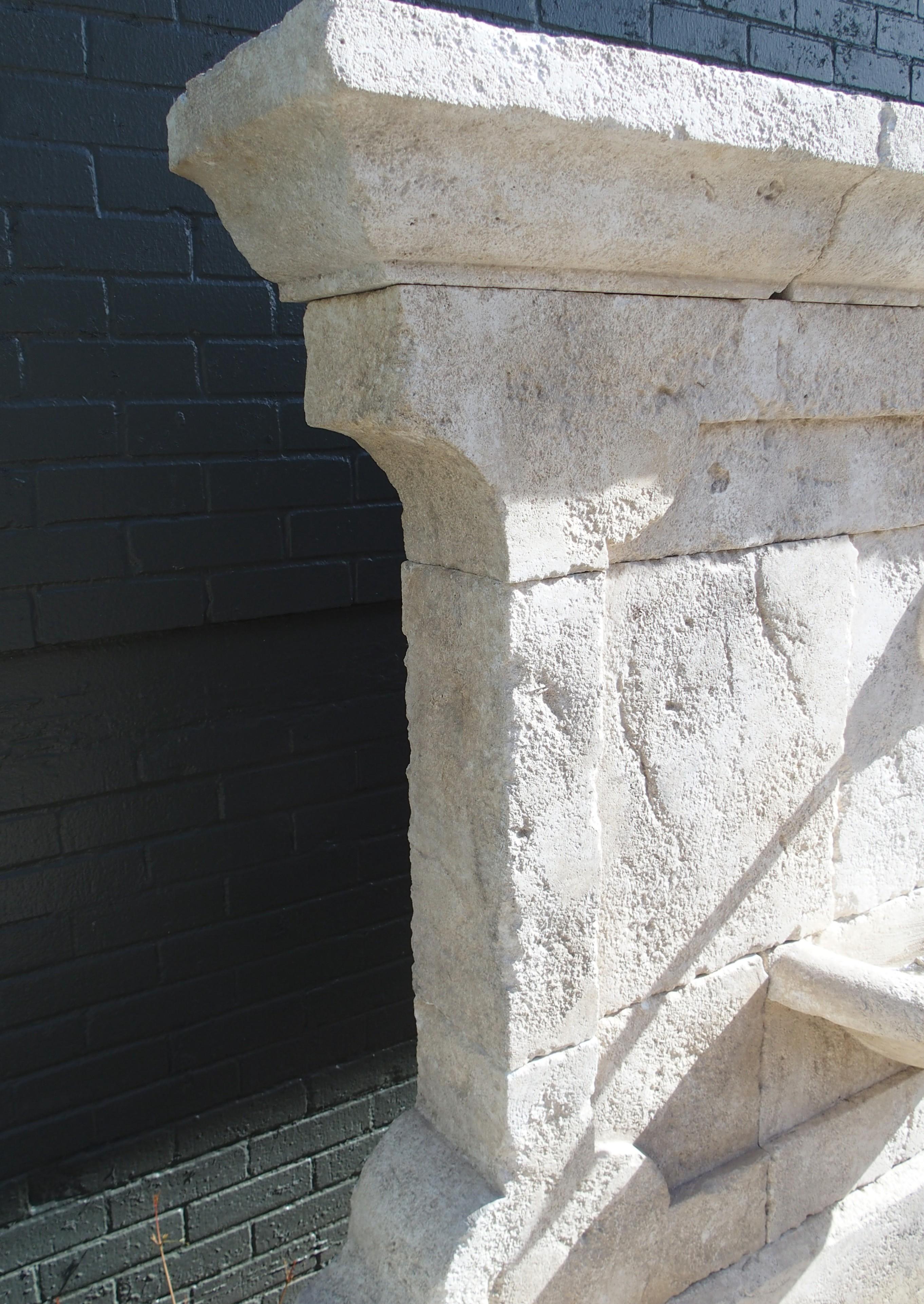 Sigonce Large Carved Spill Bowl Limestone Wall Fountain from Provence, France For Sale 10