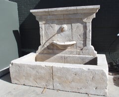Sigonce Large Carved Spill Bowl Limestone Wall Fountain from Provence, France