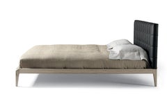 Sig, re Solid Wood Bed, Walnut in Hand-Made Natural Finish, Contemporary