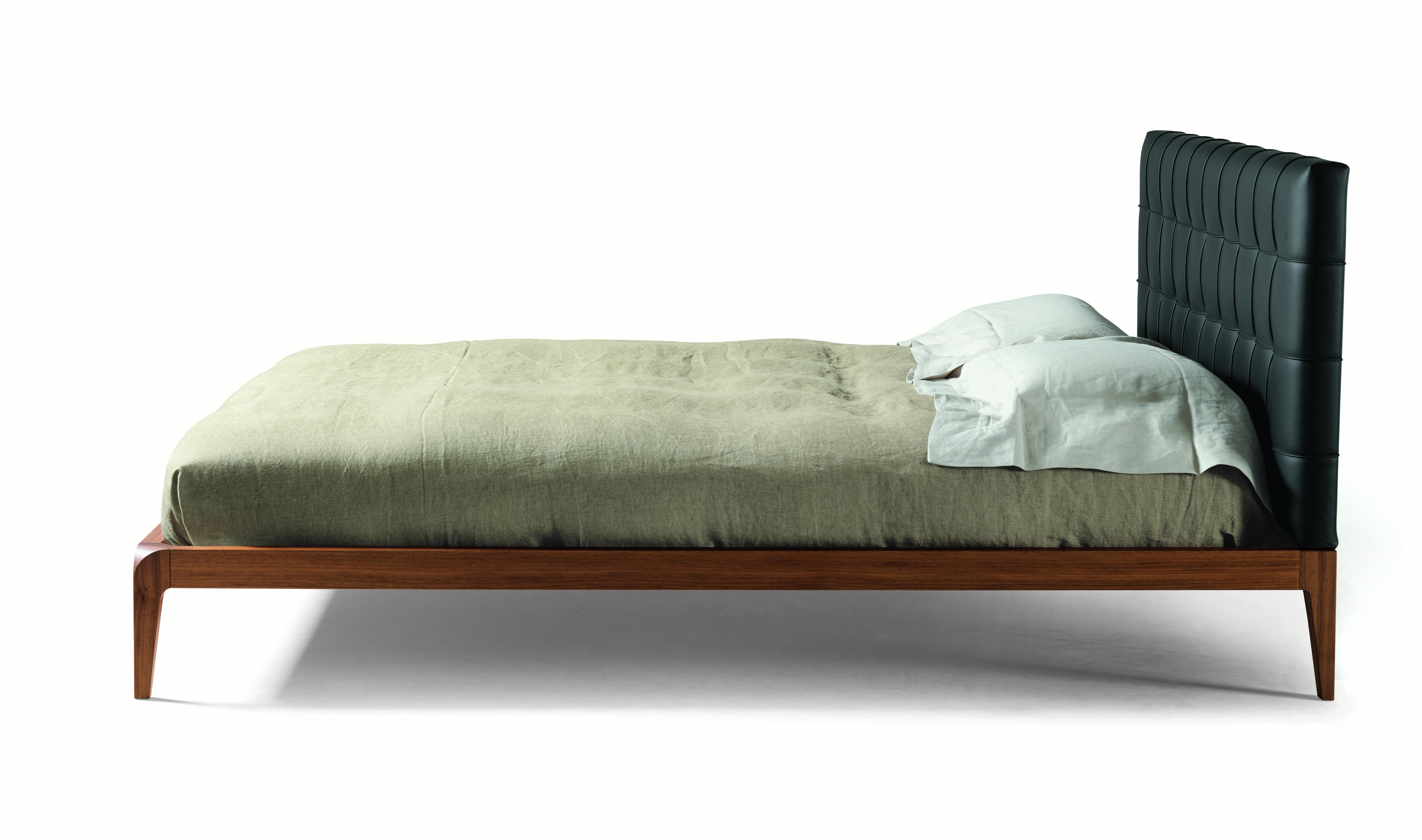 Oiled Sig, re Solid Wood Bed, Walnut in Hand-Made Natural Finish, Contemporary For Sale