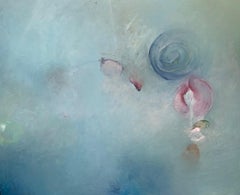 "Manara" Blue Abstract Painting, Burton assisted Helen Frankenthaler