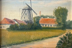 Sigrid Fischer – Dipinto a olio del mulino di Dybbøl, Danimarca