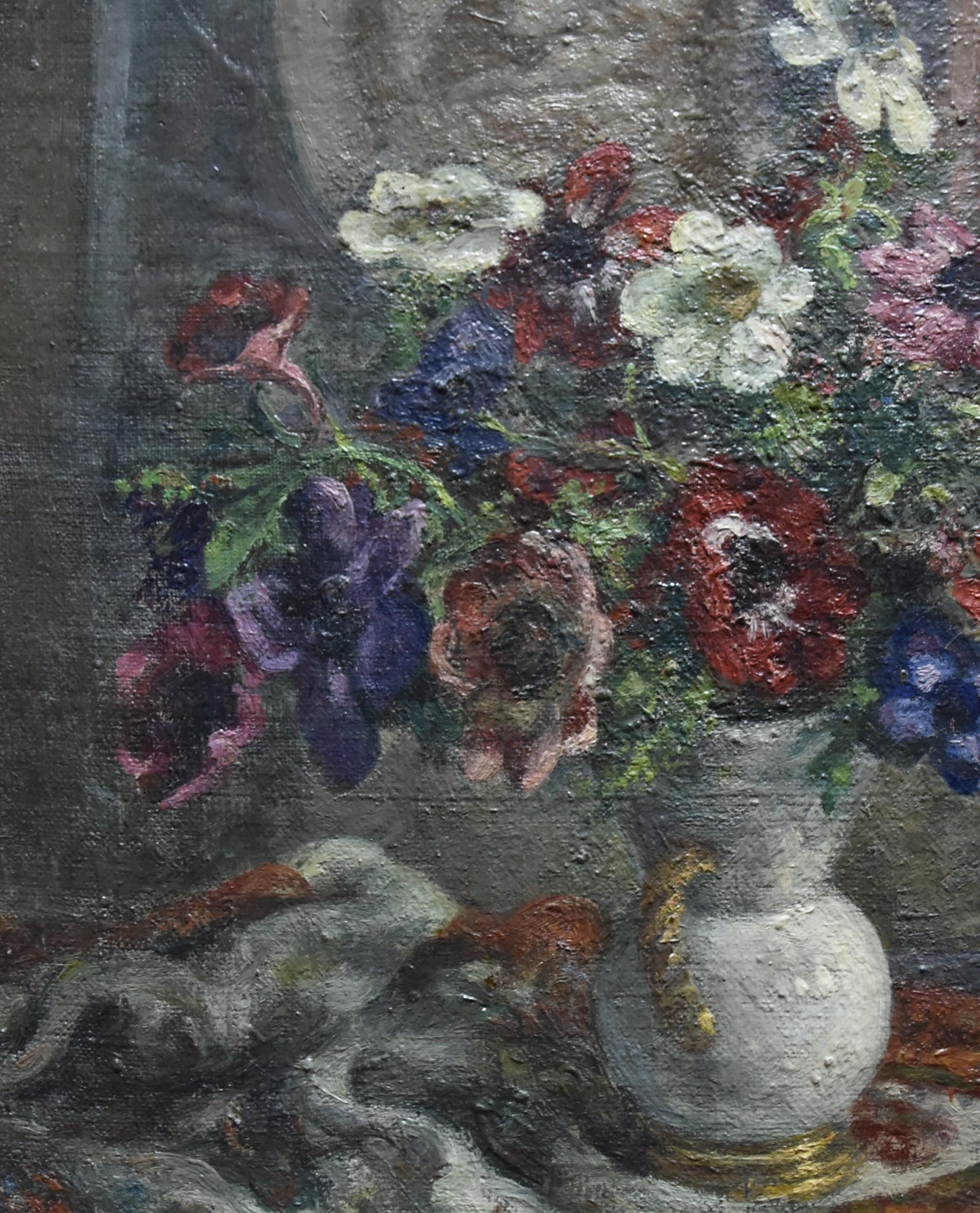 Sigurd Frederiksen (1907-1986) Still-life with anemones, oil on canvas, signed 6