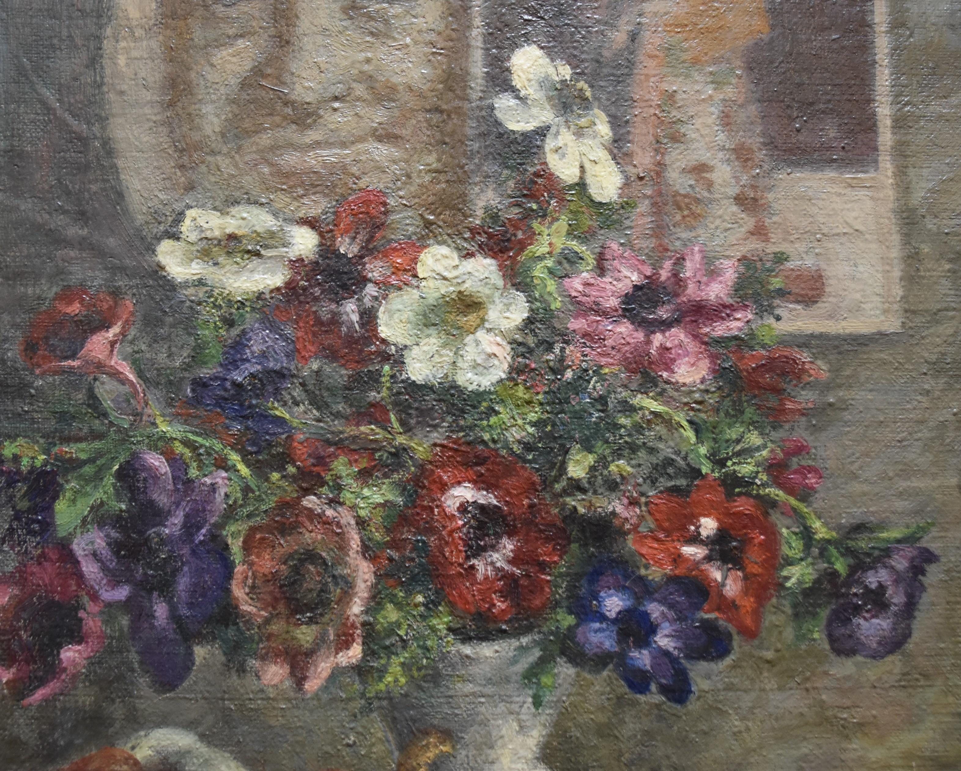 Sigurd Frederiksen (1907-1986) Still-life with anemones, oil on canvas, signed 8