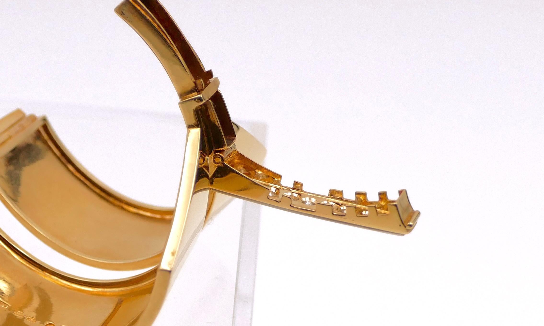 Sigurd Persson a 18ct gold and diamond cuff bracelet, 1963 For Sale 1