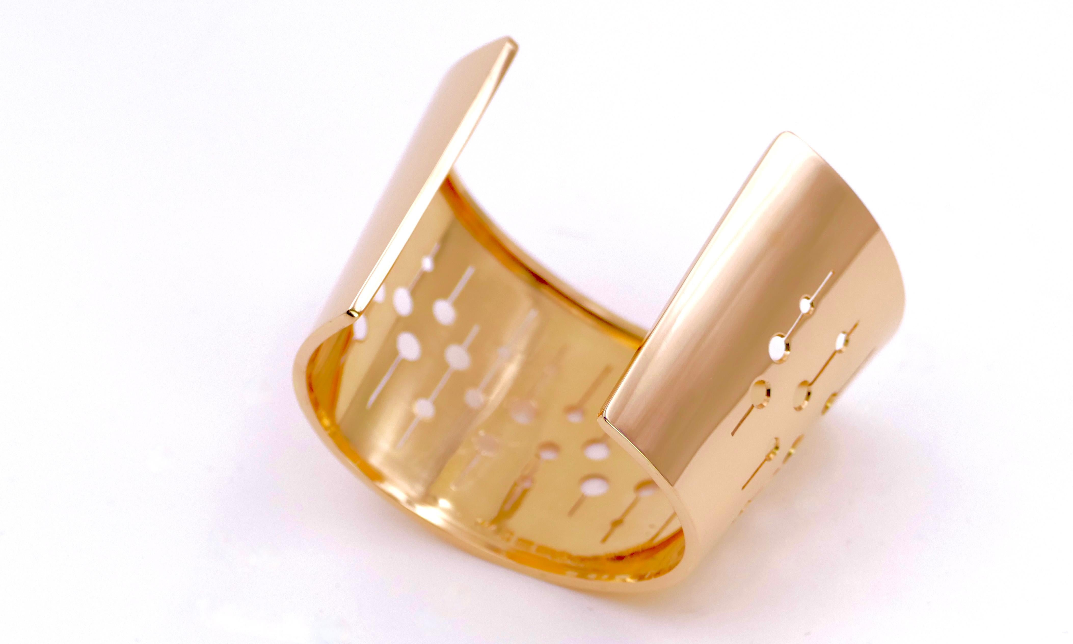 Sigurd Persson, bracelet manchette moderniste en or 18 carats, 1963 en vente 1
