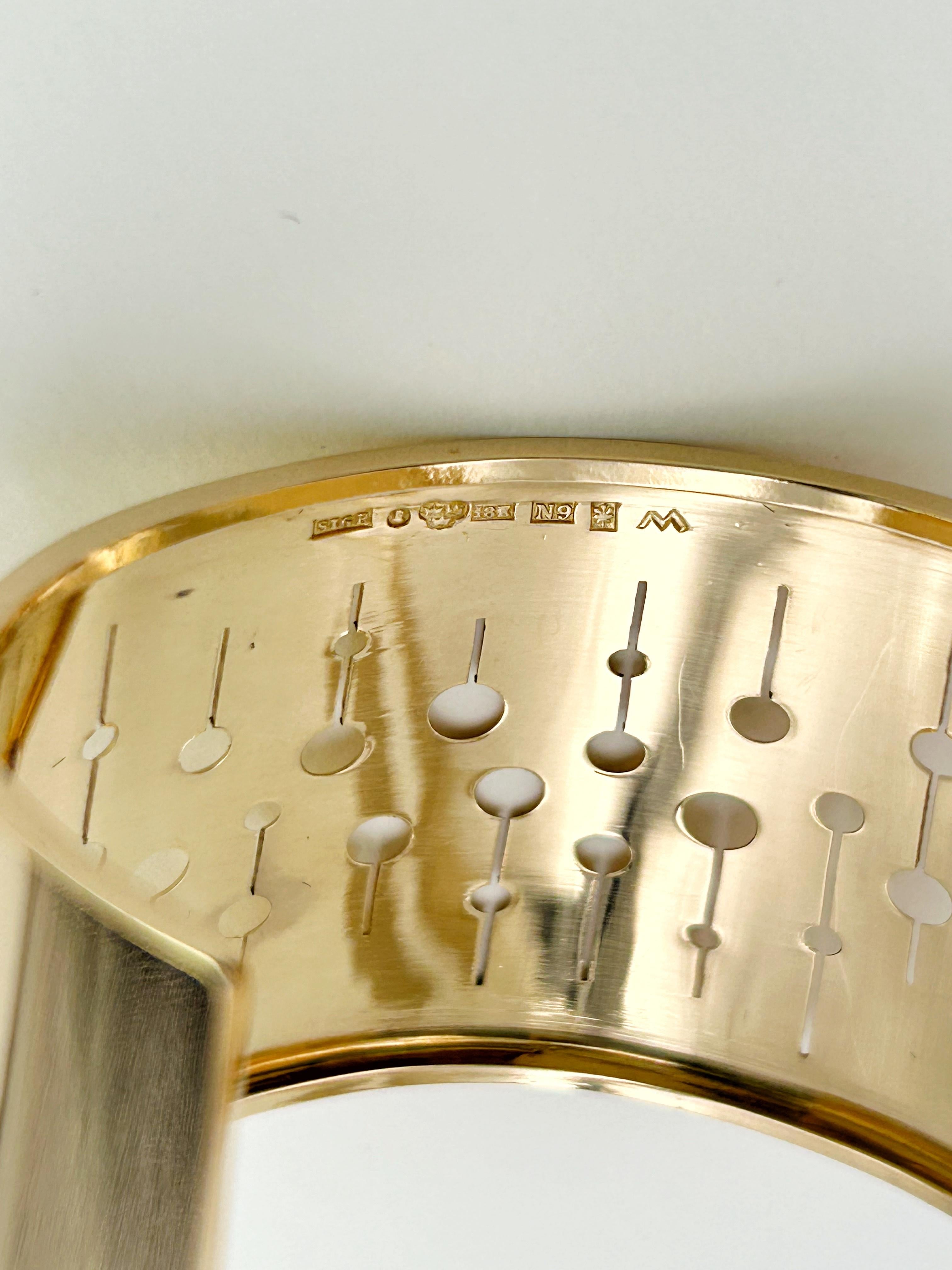 Sigurd Persson, bracelet manchette moderniste en or 18 carats, 1963 en vente 2