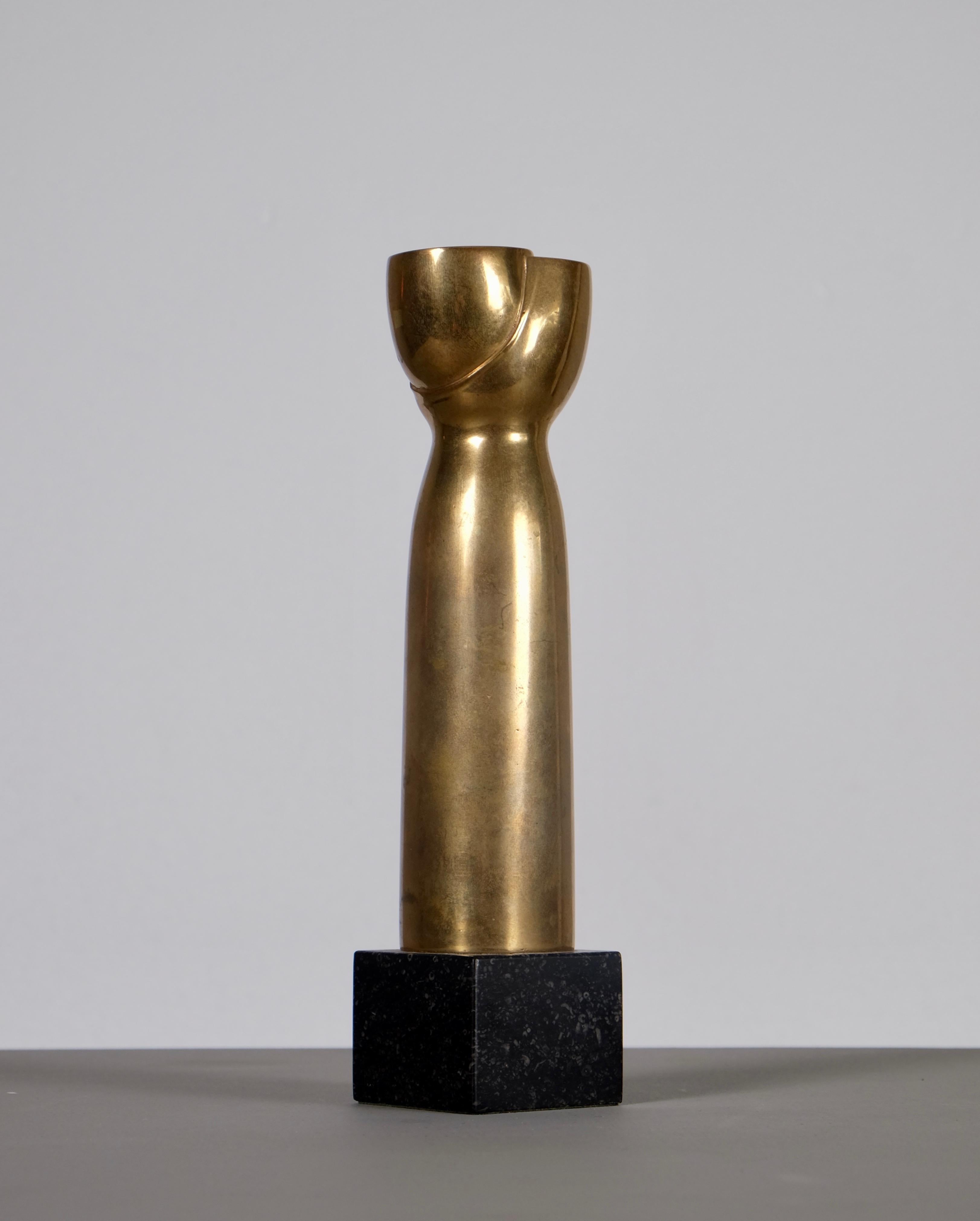 Brass Sigurd Persson Sculpture, Sweden, 1973 For Sale