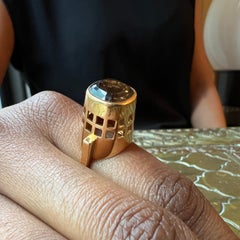Sigurd Persson, bague scandinave de conception nordique en or et quartz fumé