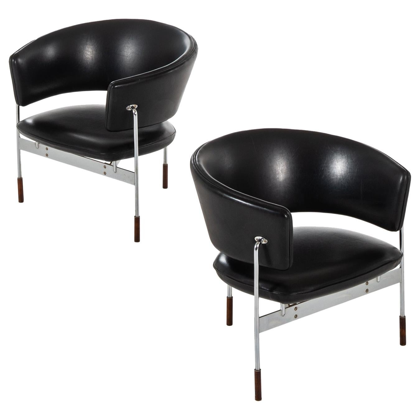 Sigurd Resell Easy Chairs Model Cirkel by Rastad & Relling in Norway For Sale