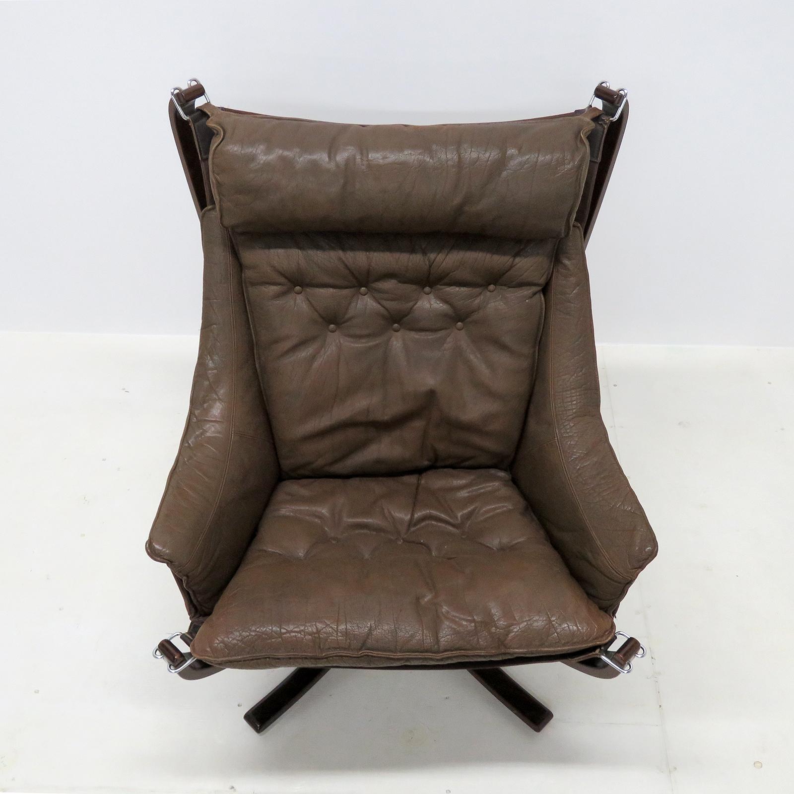 Scandinavian Modern Sigurd Resell Falcon Chair, 1970 For Sale