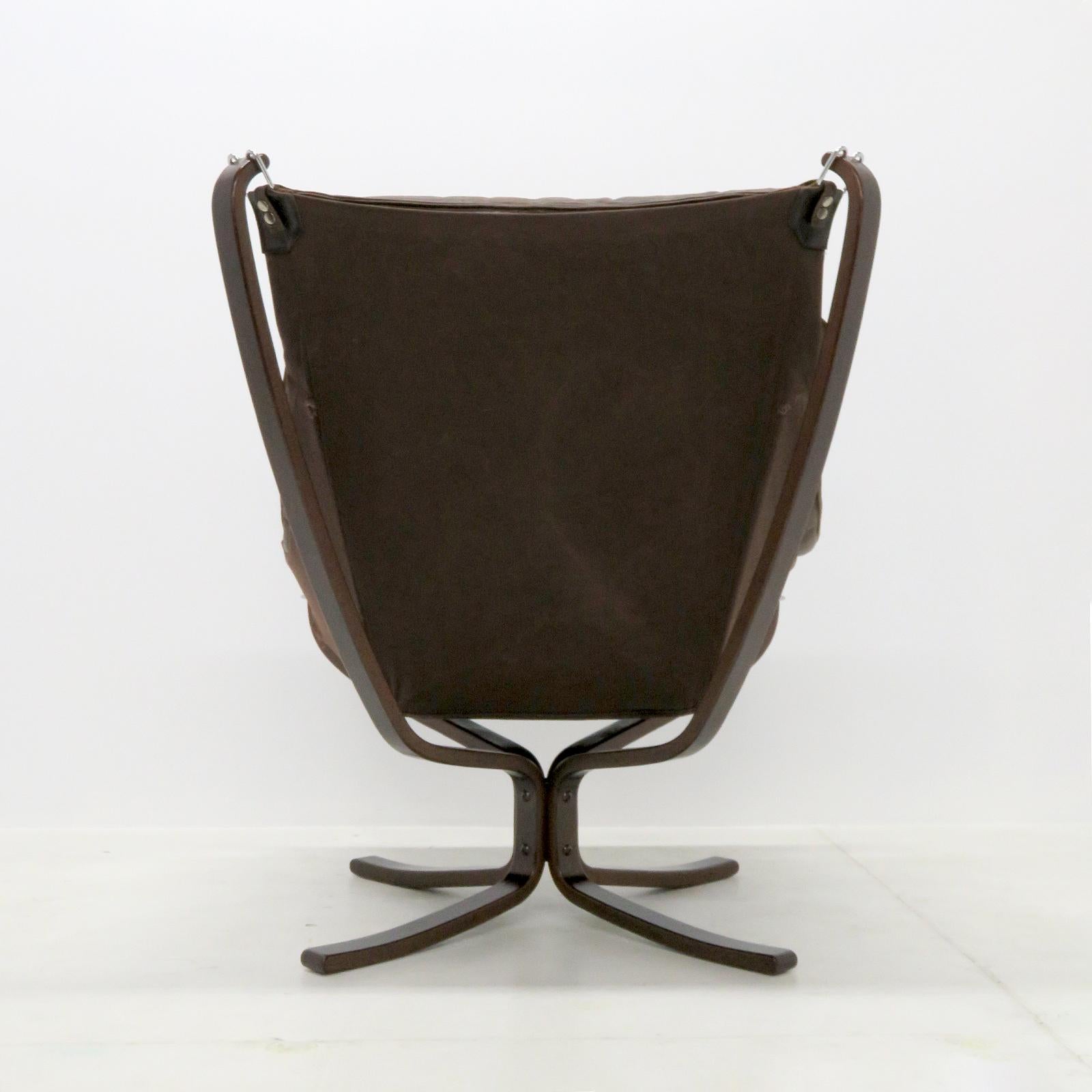 Cuir Chaise Falcon Sigurd Resell, 1970
