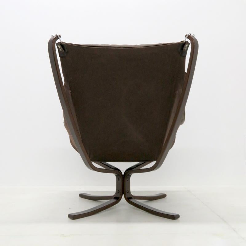 Sigurd Resell Silla Falcon, 1970 Cuero en venta