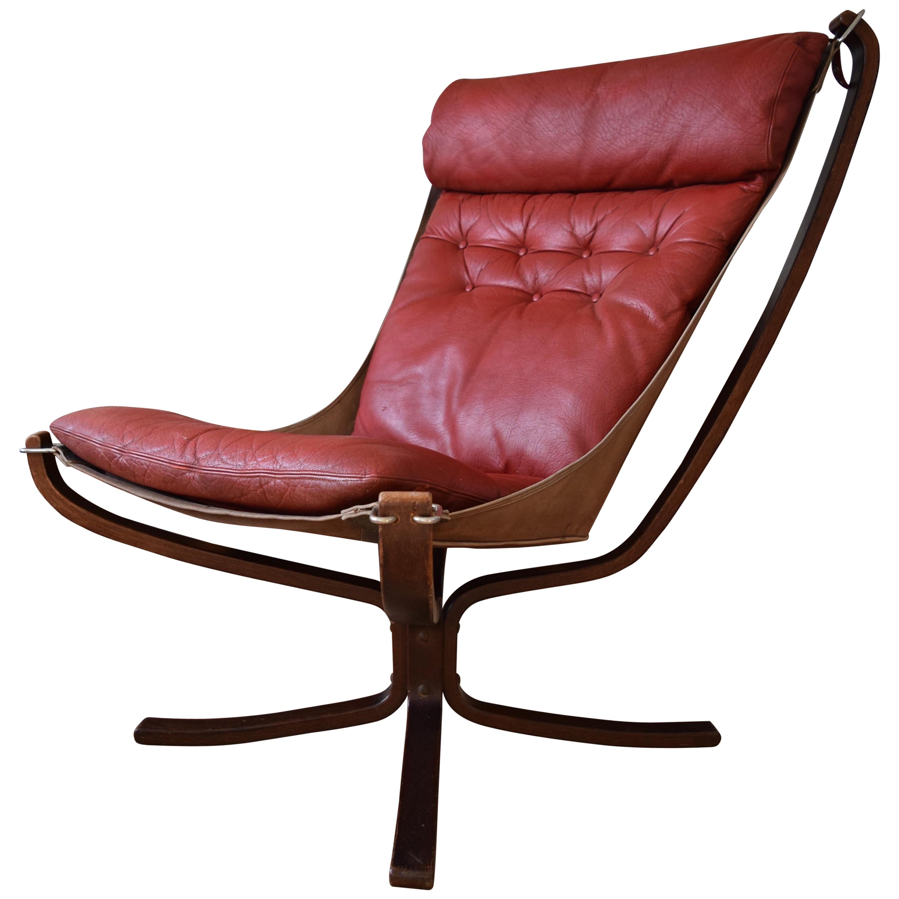 Sigurd Ressel Red Falcon Chair from Vatne Møbler For Sale