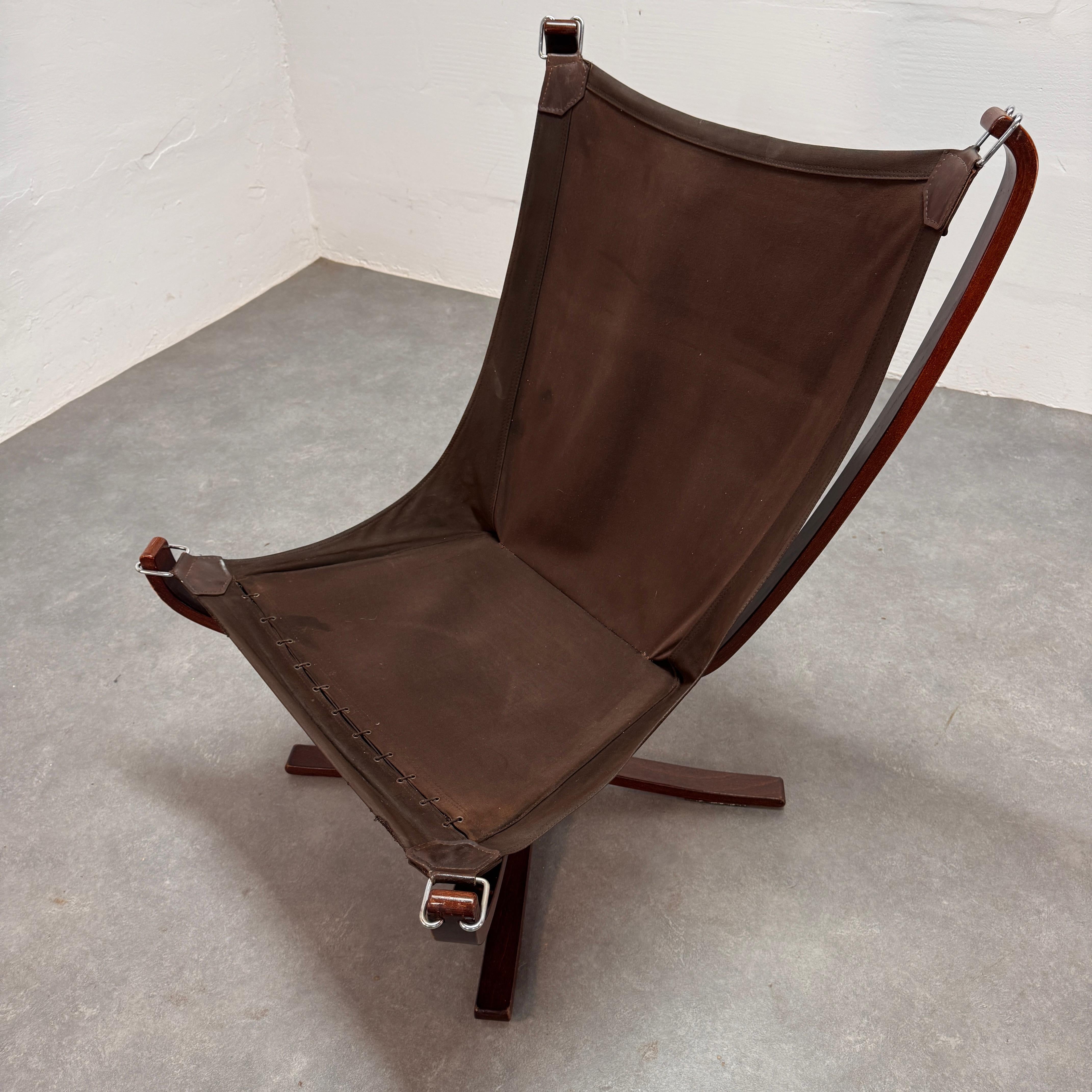 Sigurd Ressell 'Falcon Chair' for Vatne Møbler, Norway 1970's For Sale 2