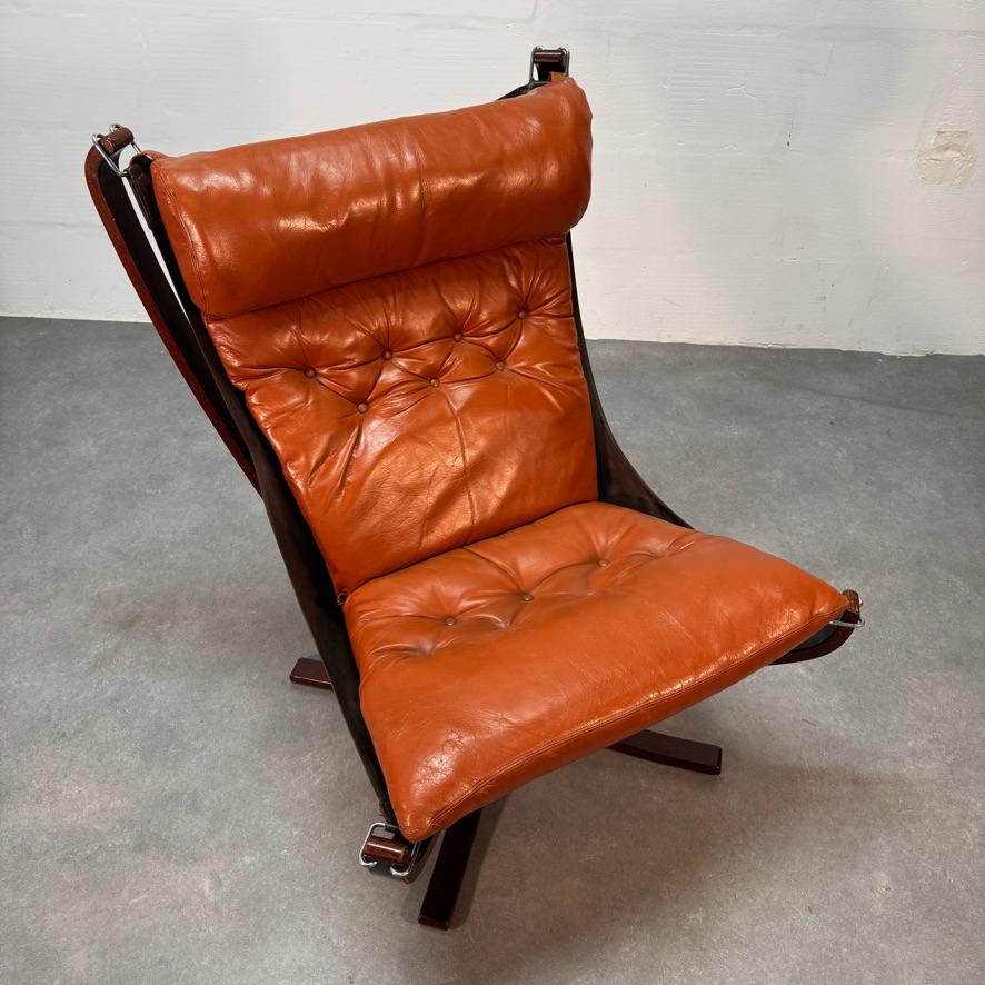 Late 20th Century Sigurd Ressell 'Falcon Chair' for Vatne Møbler, Norway 1970's For Sale