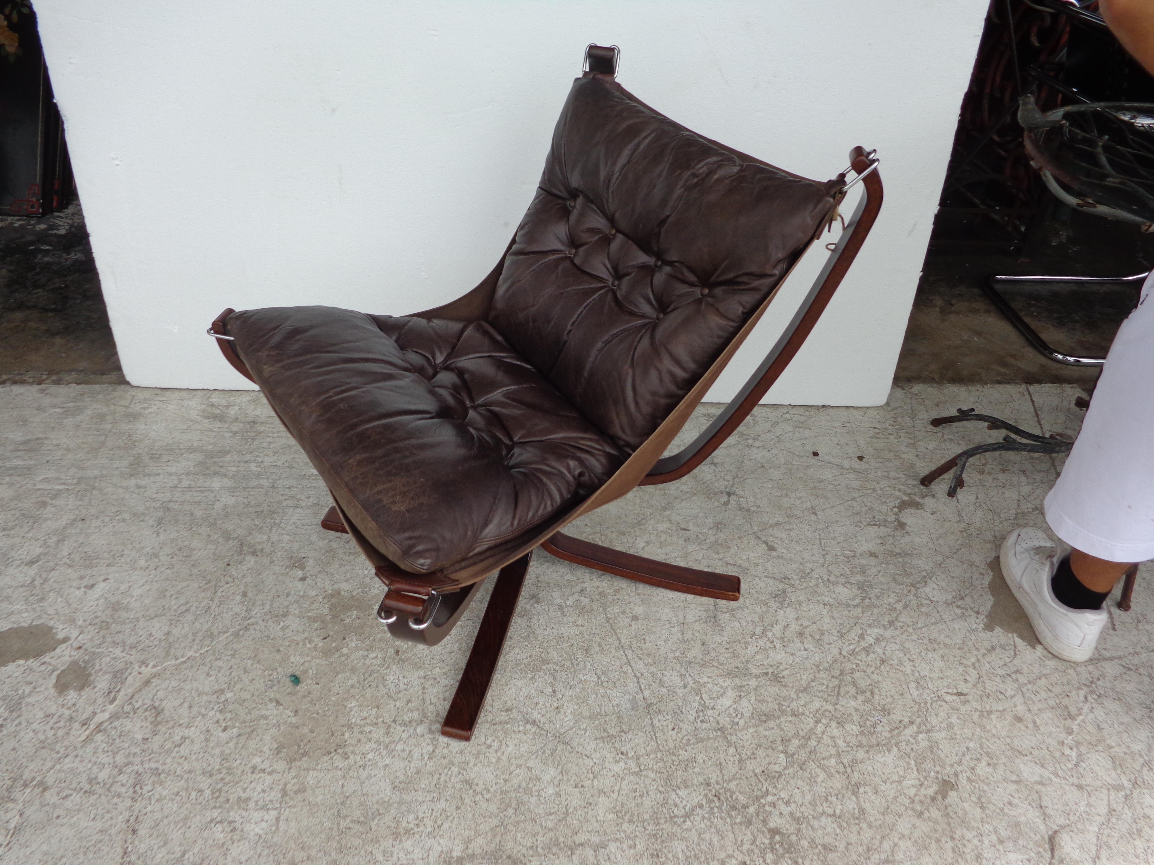 Sigurd Ressell Falcon Leather Lounge Chair 4