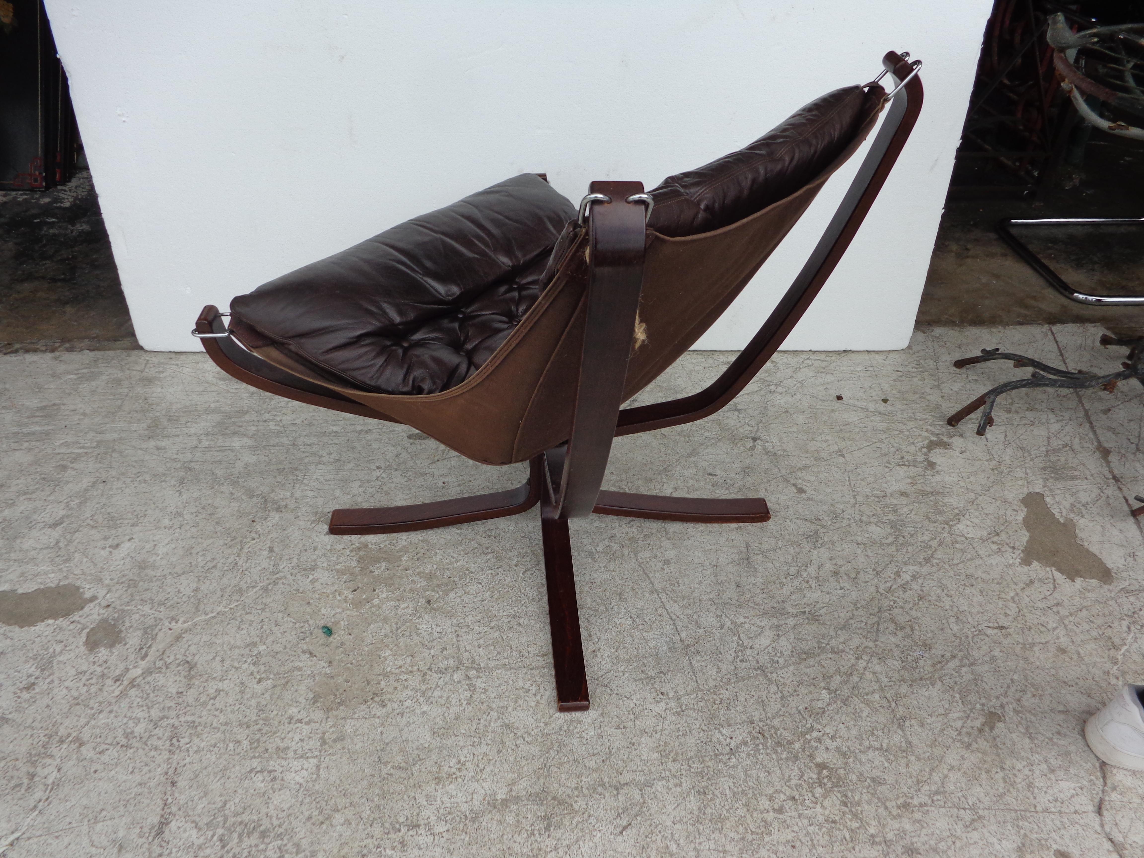 Sigurd Ressell Falcon Leather Lounge Chair 2