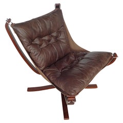 Sigurd Ressell Falcon Leather Lounge Chair