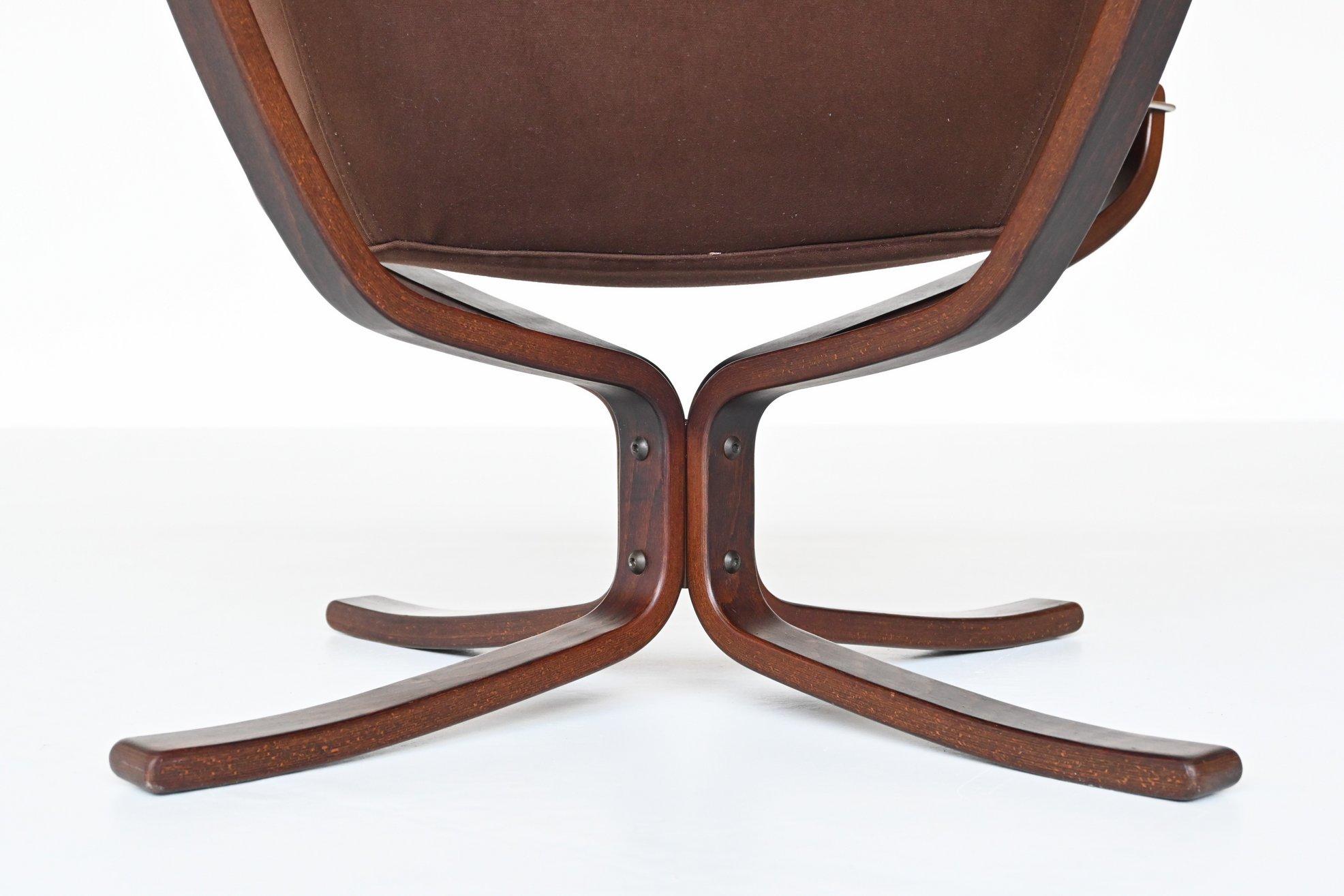 Sigurd Ressell Falcon Lounge Chair Cognac Brown Vatne Mobler Norway, 1970 5