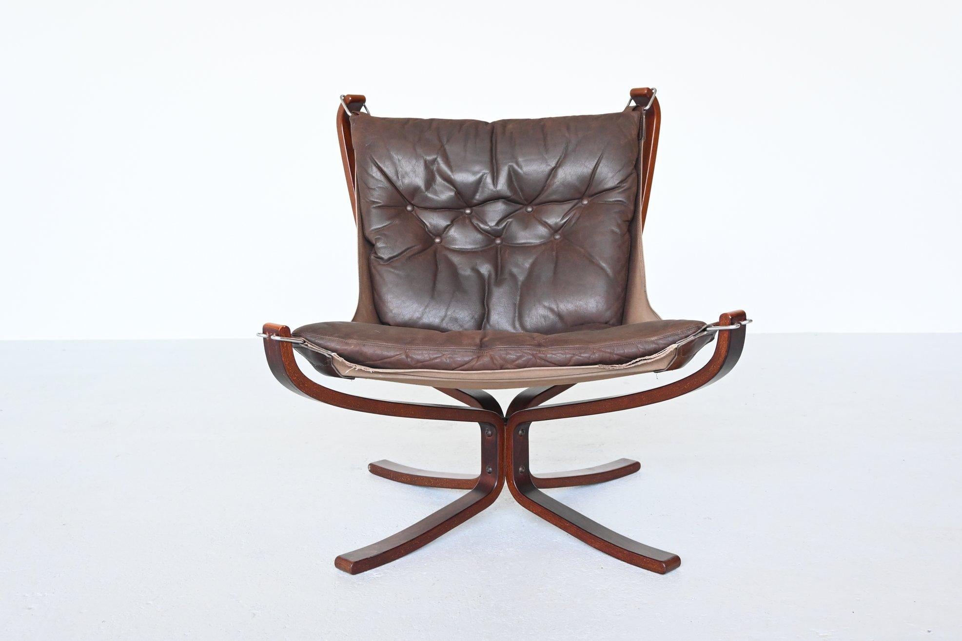 Mid-Century Modern Sigurd Ressell Falcon Lounge Chair Vatne Møbler, Norway, 1970