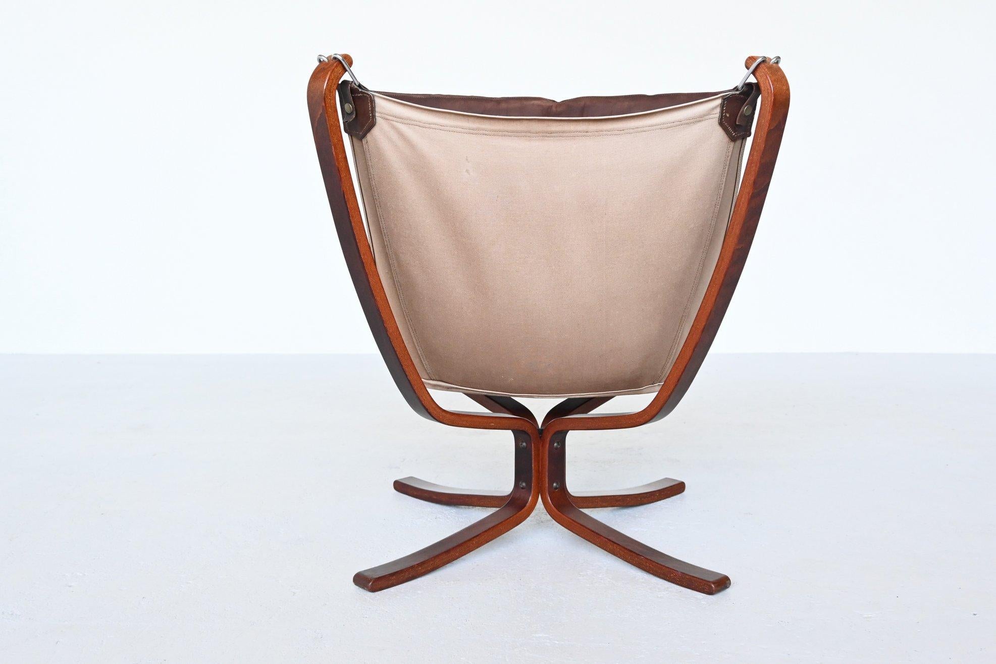 Norwegian Sigurd Ressell Falcon Lounge Chair Vatne Møbler, Norway, 1970