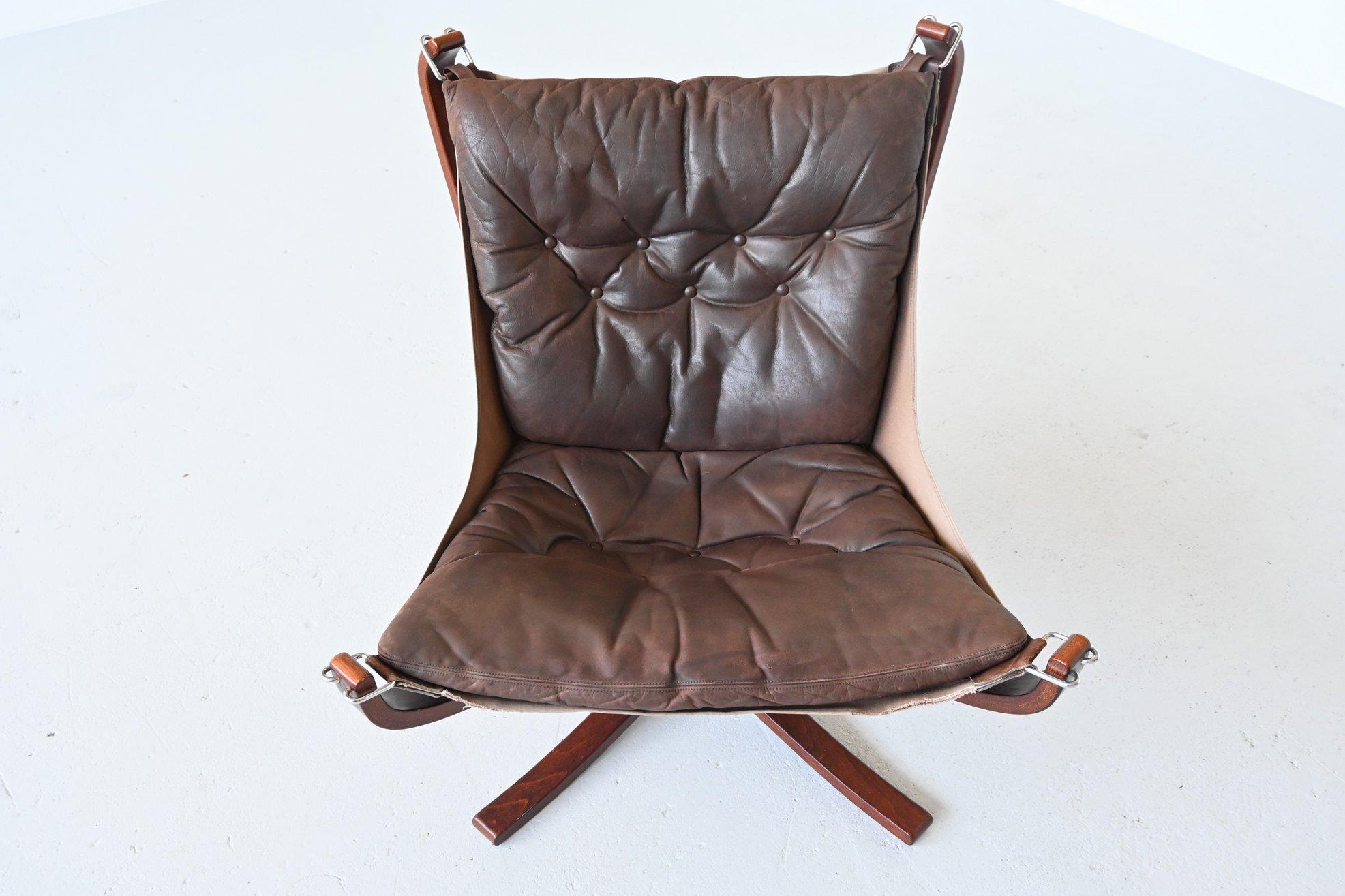Late 20th Century Sigurd Ressell Falcon Lounge Chair Vatne Møbler, Norway, 1970