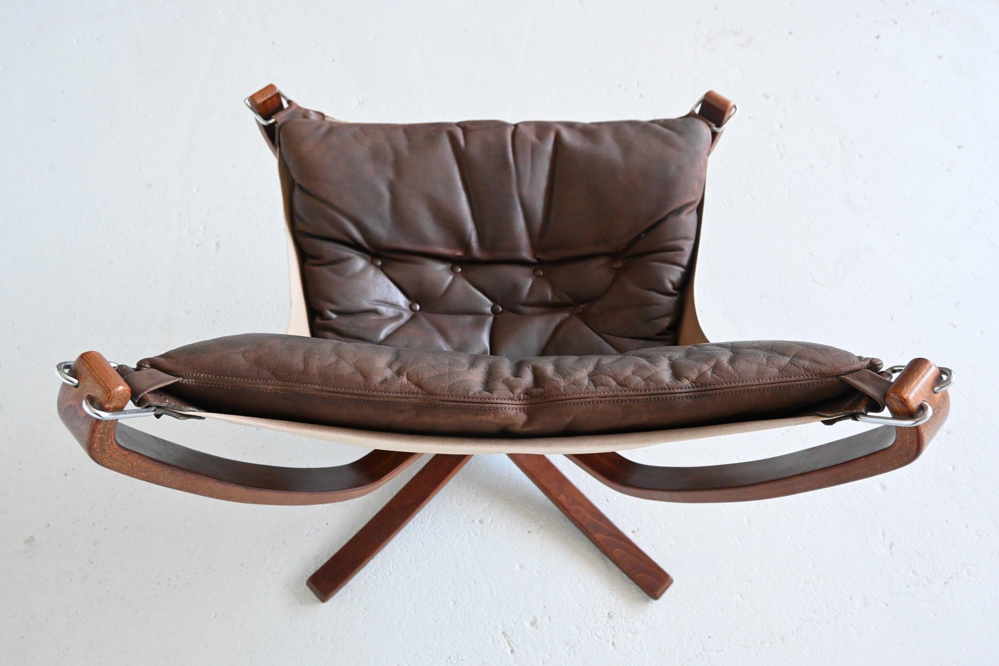 Metal Sigurd Ressell Falcon Lounge Chair Vatne Møbler, Norway, 1970