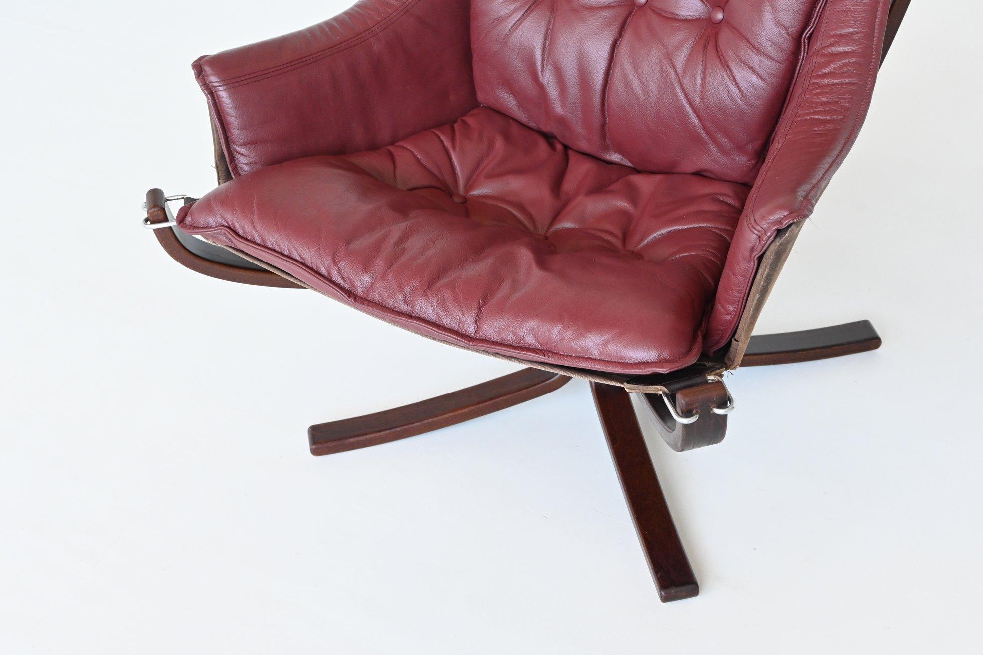 Late 20th Century Sigurd Ressell Falcon Low Back Lounge Chair Vatne Mobler, Norway, 1970