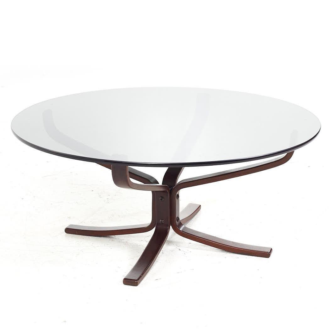 Late 20th Century Sigurd Ressell for Vatne Mobler Mid Century Danish Round Coffee Table For Sale