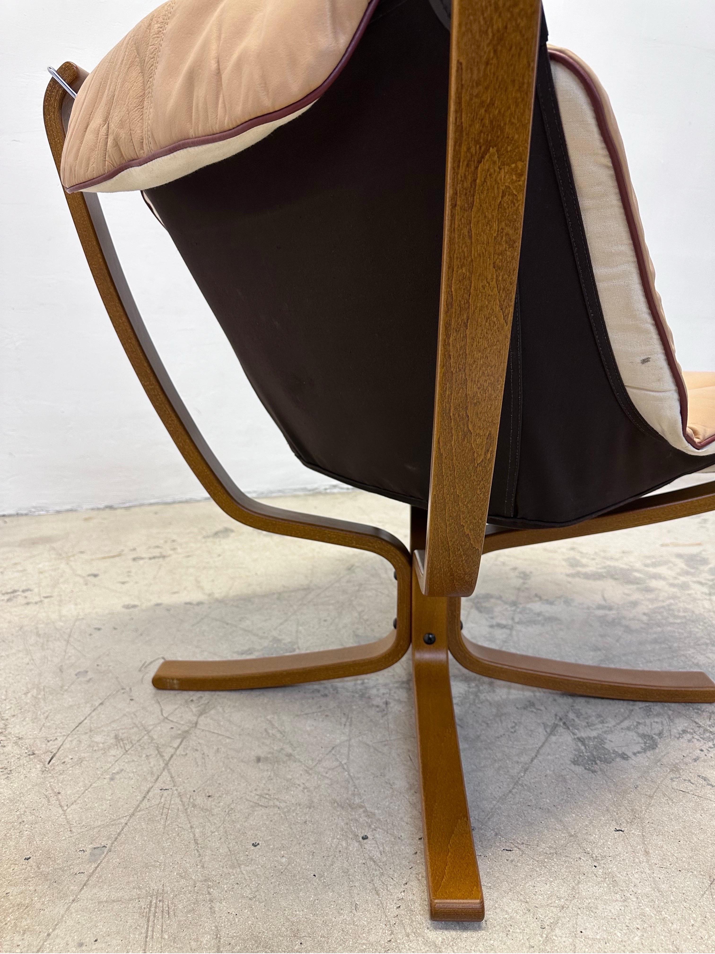 Sigurd Ressell Leder Falcon Lounge Chair für Vatne Mobler im Angebot 5