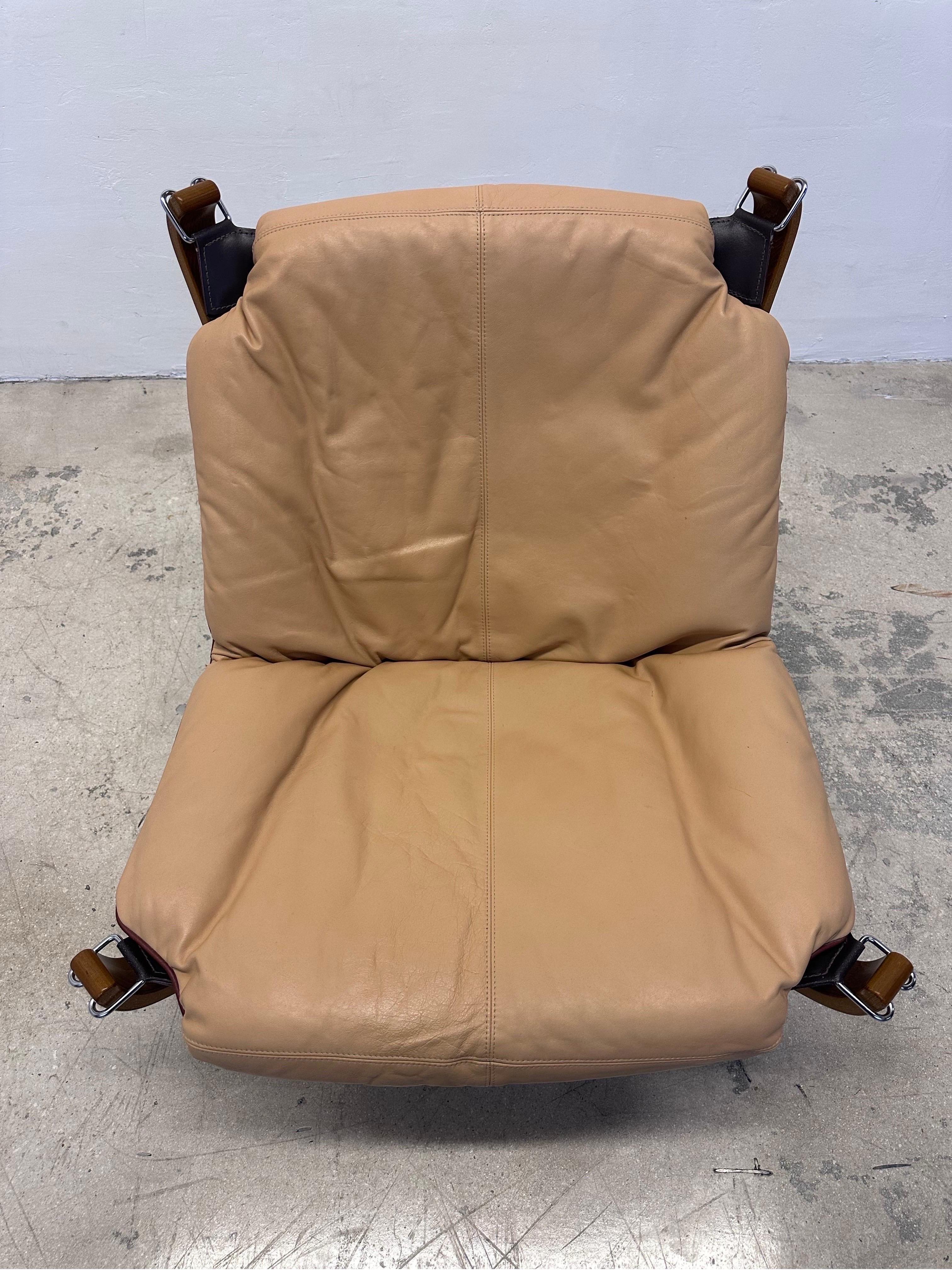 Sigurd Ressell Leather Falcon Lounge Chair for Vatne Mobler For Sale 2