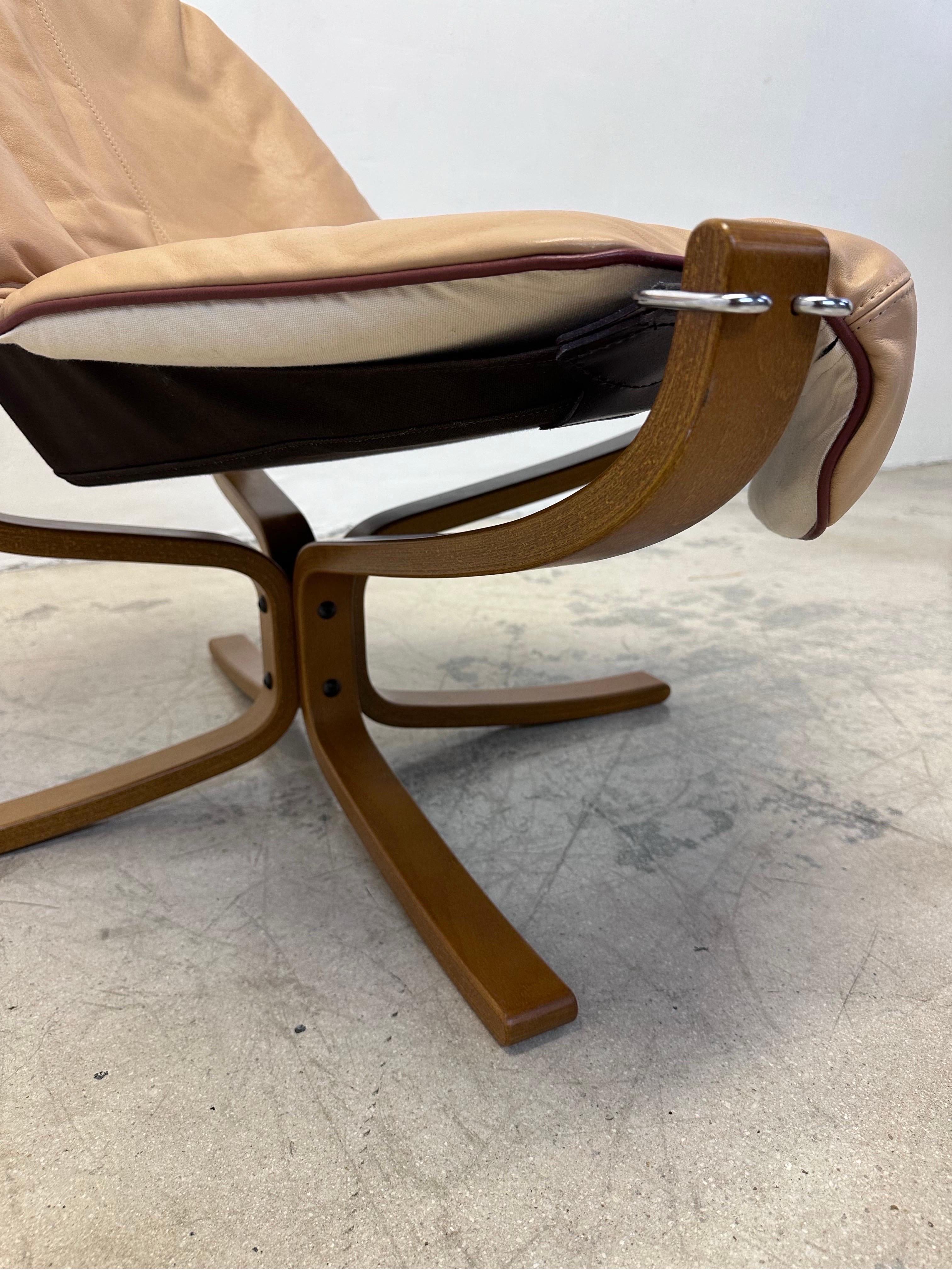 Sigurd Ressell Leather Falcon Lounge Chair for Vatne Mobler For Sale 3