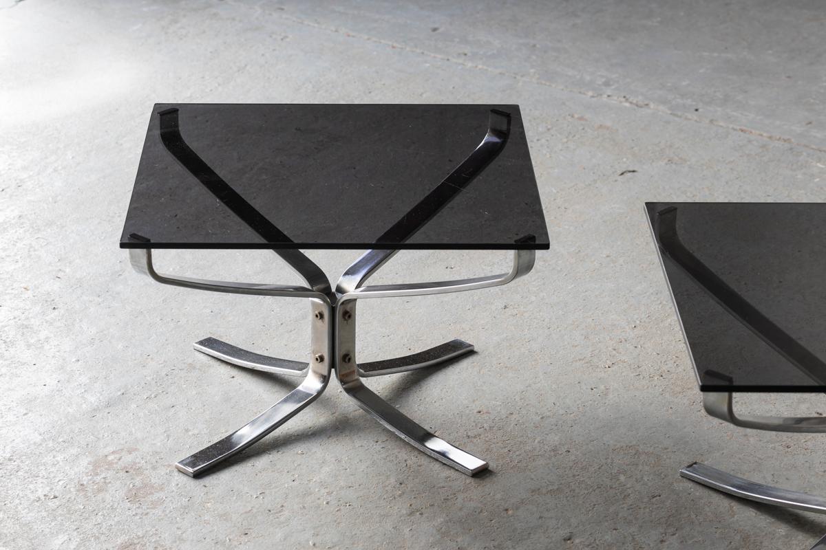 Sigurd Ressell Set of 2 Side Tables for Vatne Mobler, Norwegian Design, 1960s 4