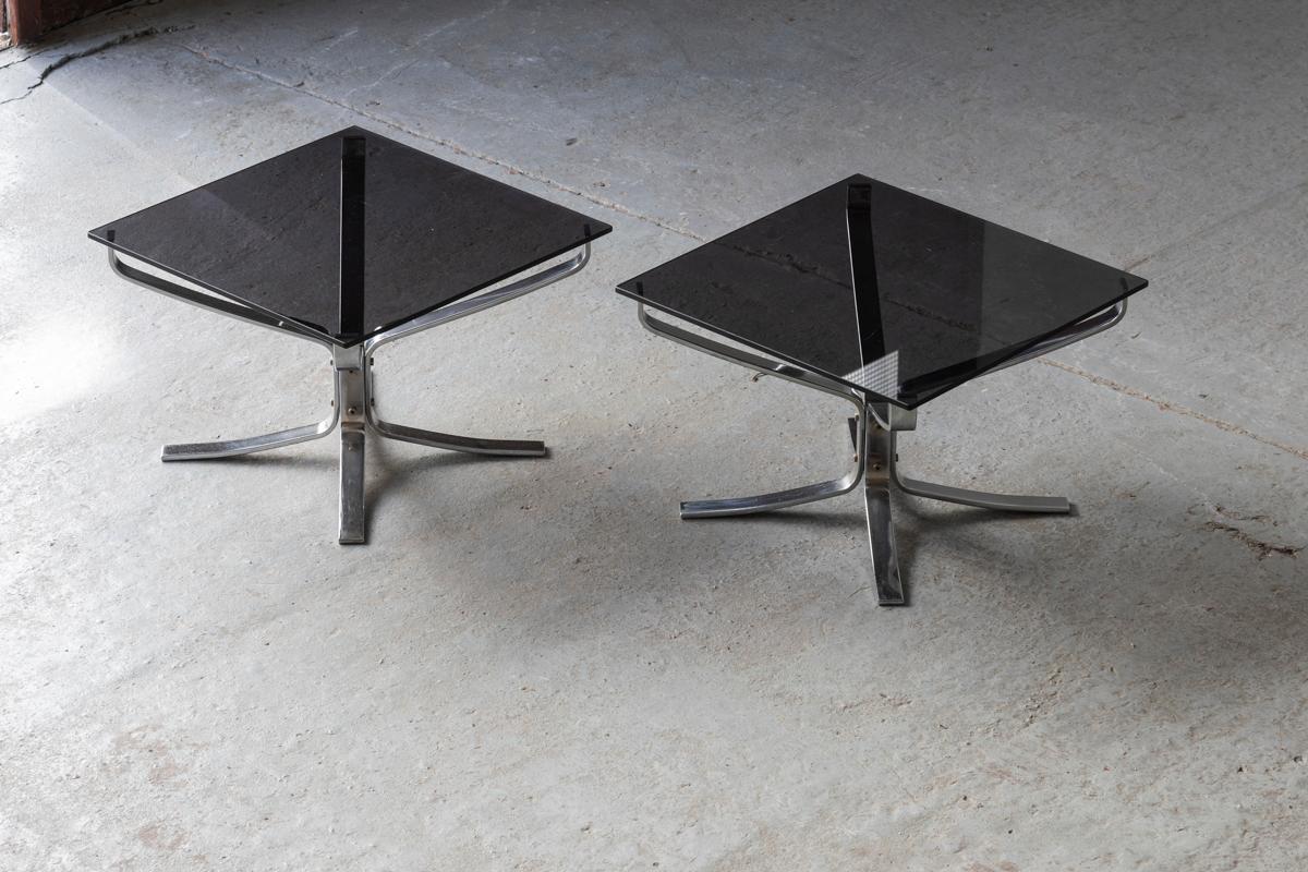 Sigurd Ressell Set of 2 Side Tables for Vatne Mobler, Norwegian Design, 1960s For Sale 2