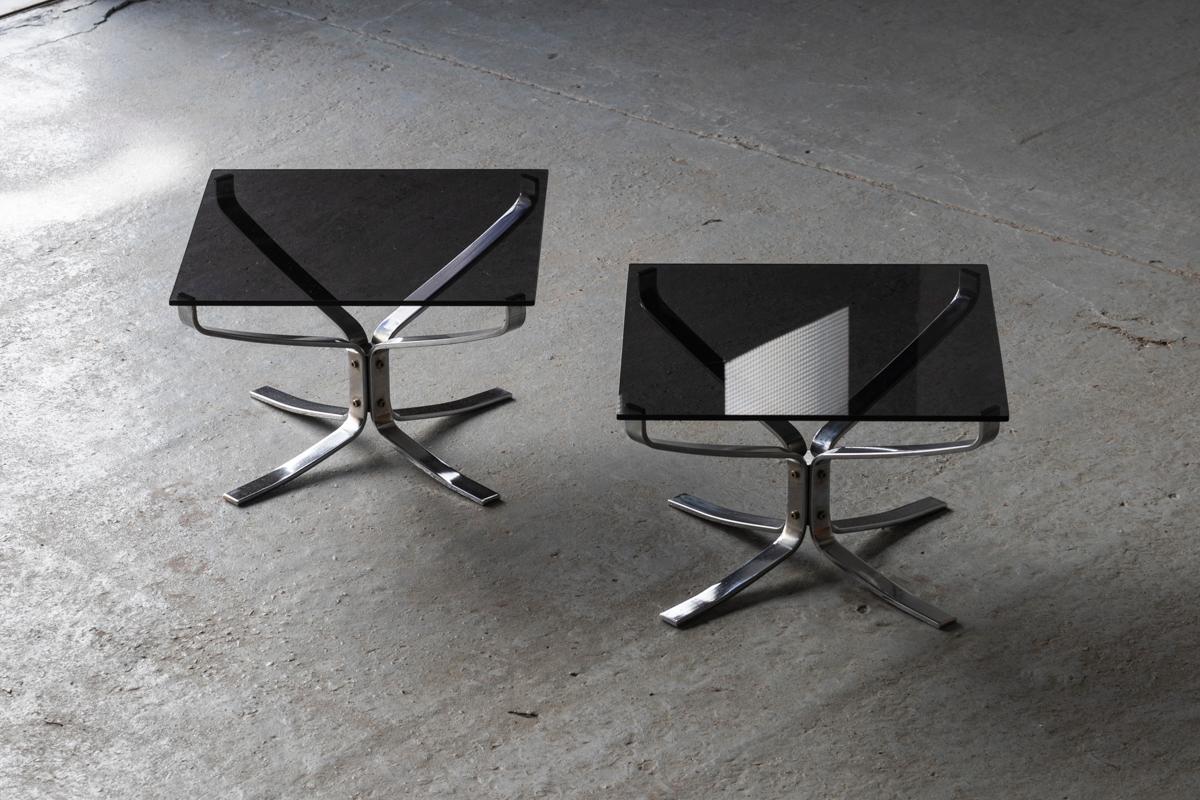 Sigurd Ressell Set of 2 Side Tables for Vatne Mobler, Norwegian Design, 1960s 3