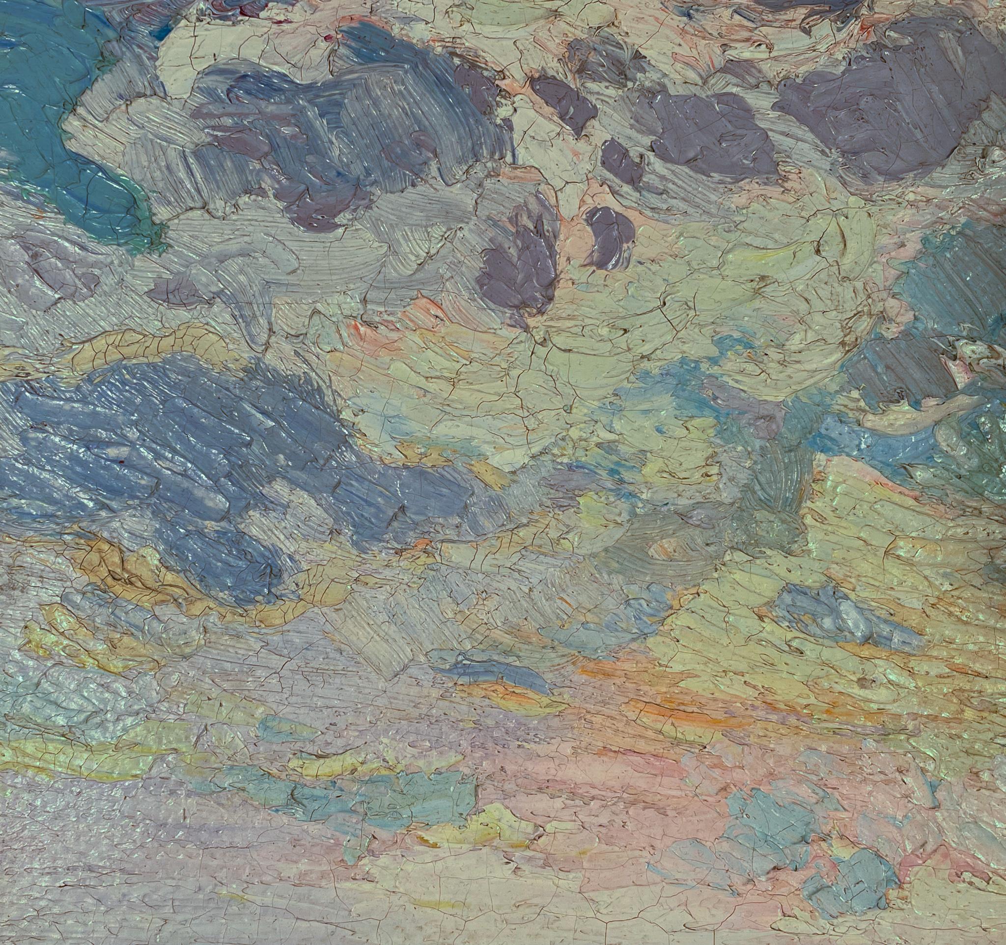 Paisaje marino - Landscape Painting Gris de Sigurd Solver Schou