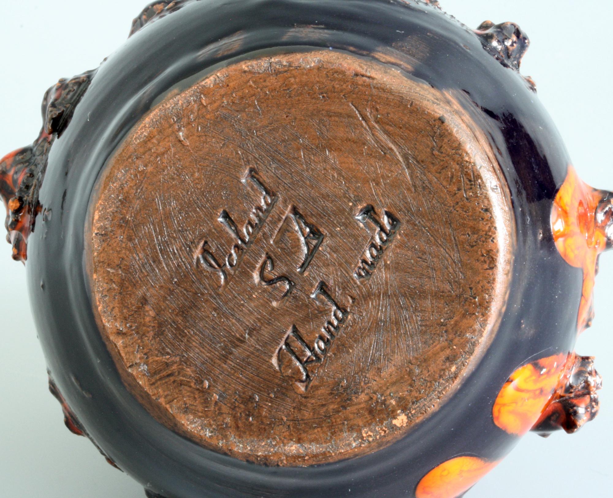 Brutalist Sigurður Hákon Arnórsson Icelandic Volcanic Lava Art Pottery Vase