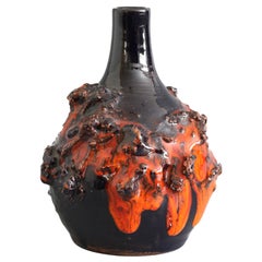 Sigurður Hákon Arnórsson Icelandic Volcanic Lava Art Pottery Vase