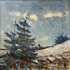 Sigvald Tingkær (1927-2017) original mid century winter landscape oil painting