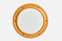 Sigvard Bernadotte & Acton Bjørn, Wall Mirror, Oak, Teak, Sweden, 1960s