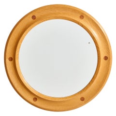 Sigvard Bernadotte & Acton Bjørn, Wall Mirror, Oak, Teak, Sweden, 1960s