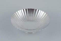 Sigvard Bernadotte for Georg Jensen. Large strawberry bowl in sterling silver.