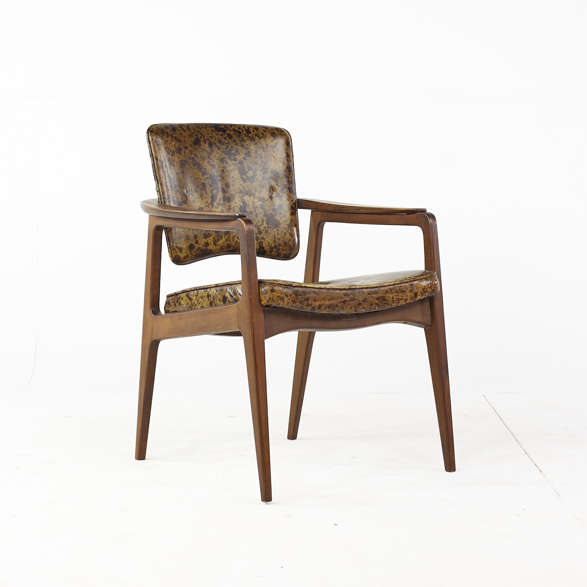 American Sigvard Bernadotte Prince of Sweden John Stuart MCM Teak Dining Chairs, Set 6 For Sale
