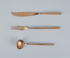 Sigvard Bernadotte 'Scanline' Brass Cutlery, Complete Dinner Service for 12 P